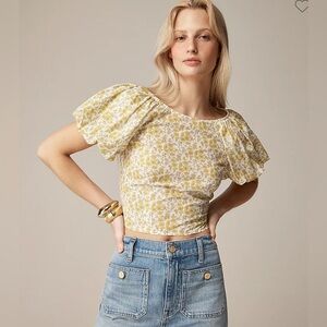 J CREW NWT Puff-Sleeve Top in Liberty™ Capel Fabric Smocked Floral Sz 4
